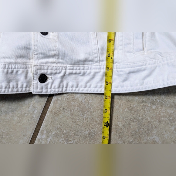 Talbot's White Classic Jean Jacket Size Large - Picture 7 of 10